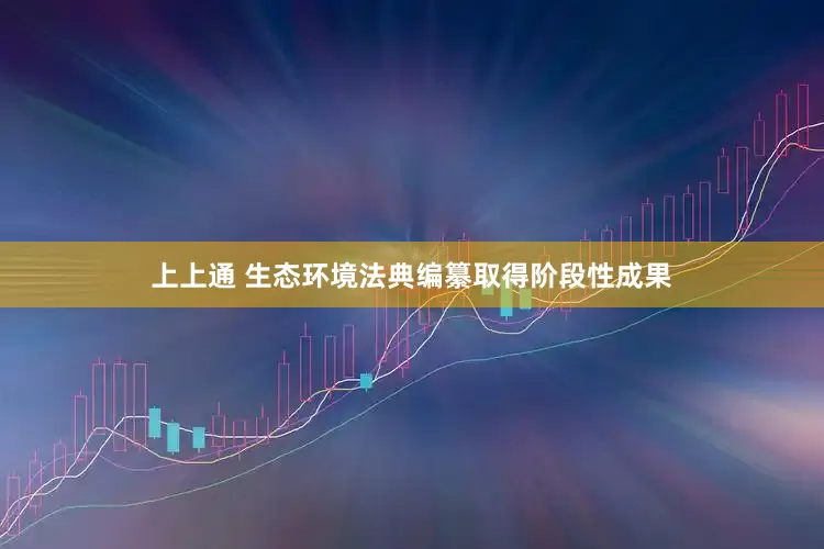 上上通 生态环境法典编纂取得阶段性成果